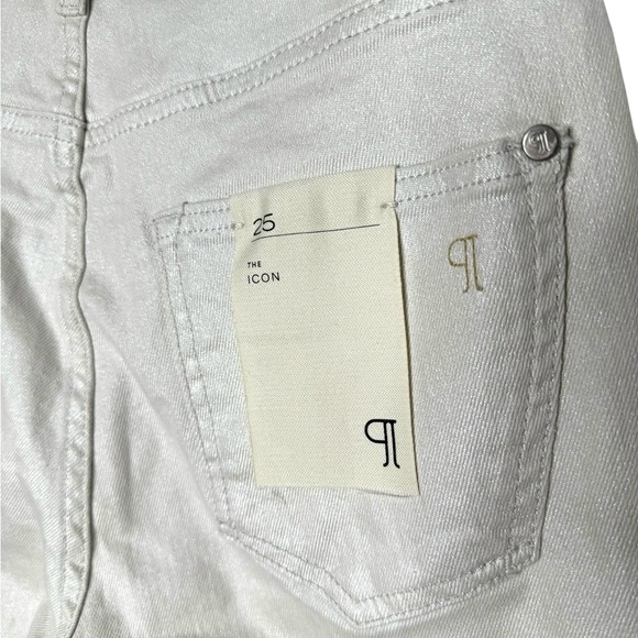 Anthropologie | NWT Pilcro The Icon Pearlescent High-Rise Flare Jeans Crème 25 - Picture 7 of 12